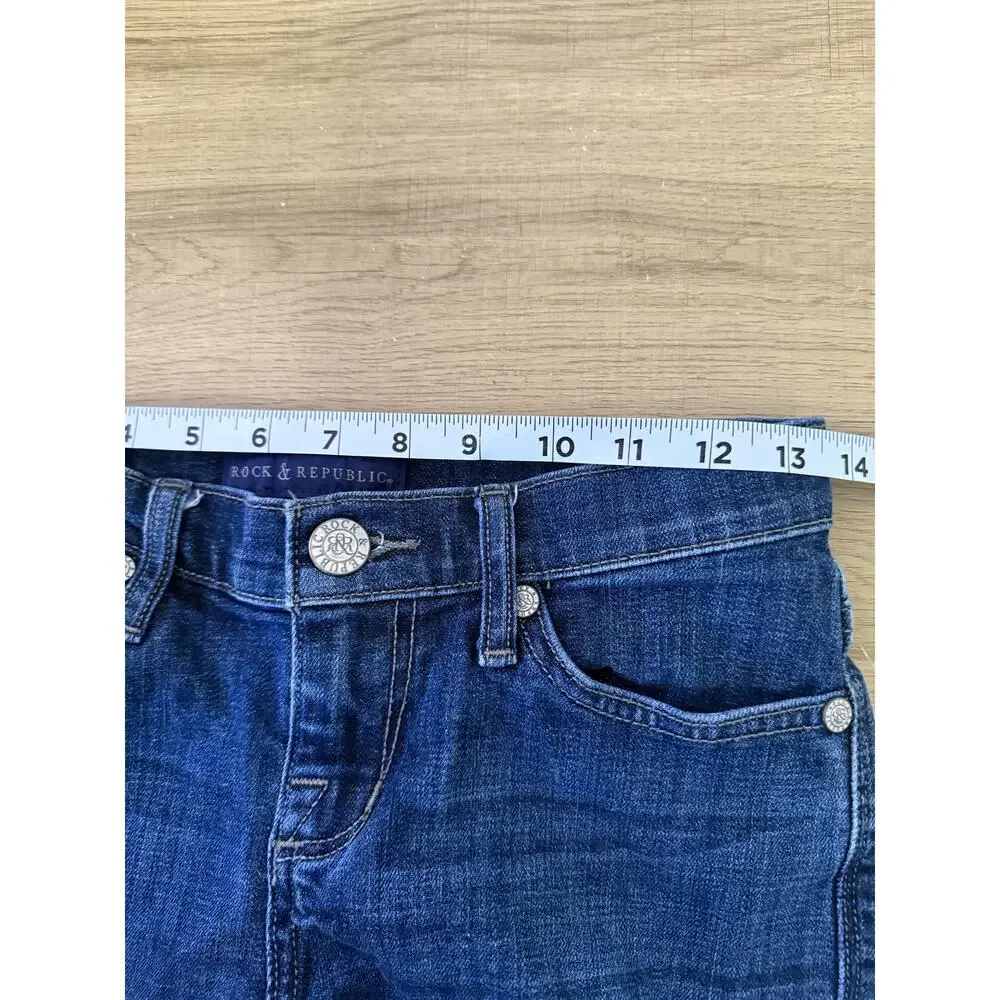 Rock & Republic Women’s Dark Wash Denim Shorts Sz W27